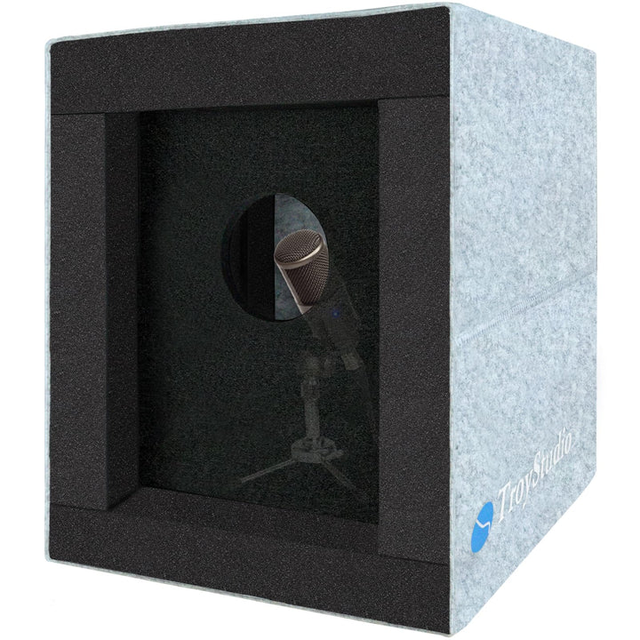 BXI Geschlossene Gesangskabine, Tragbare Mikrofon Isolationsbox, Faltbarer Reflexionsfilter mit Akus