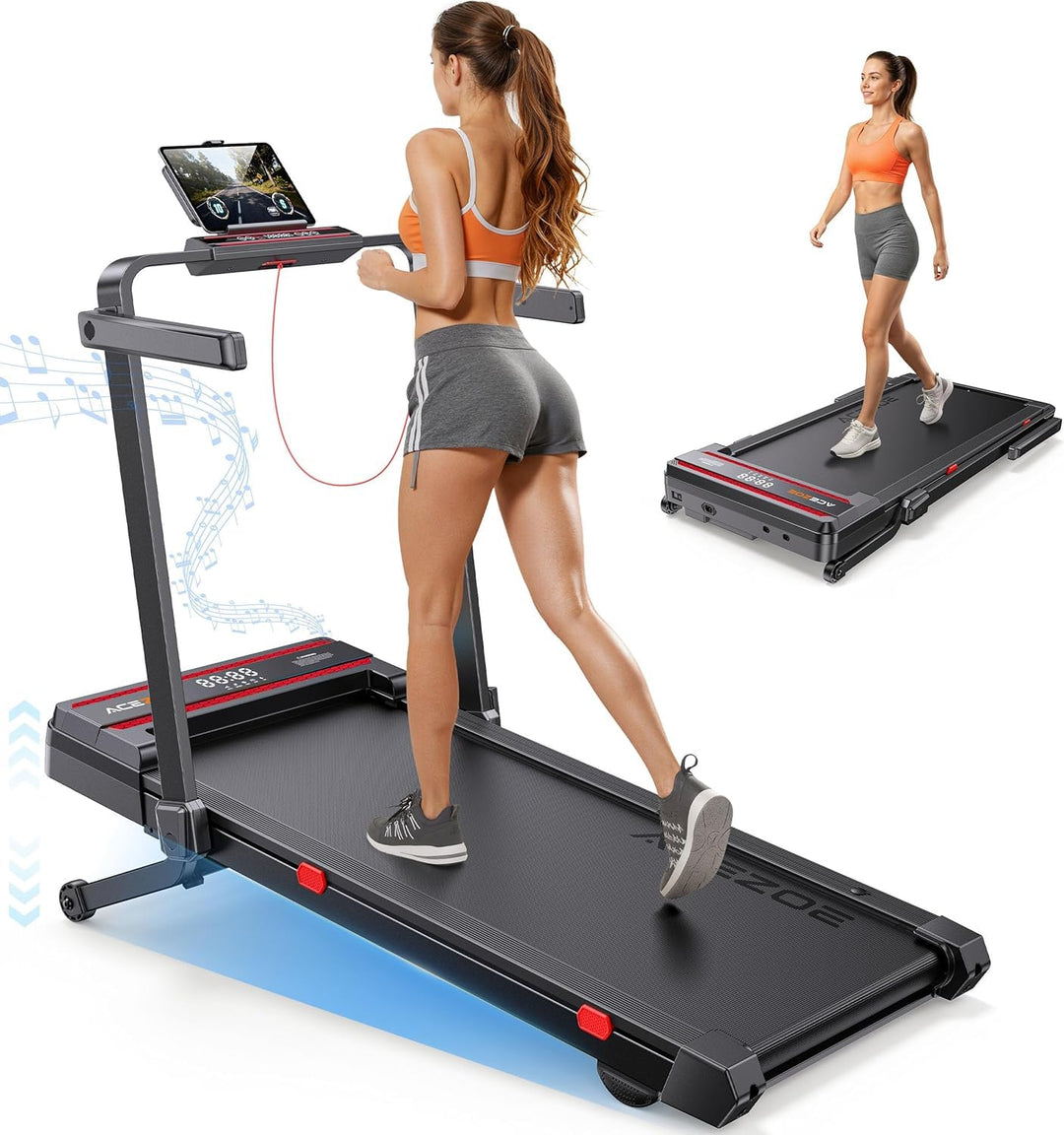 laufband für zuhause mit Neigung, 5 IN 1 Walking Pad mit 12% Steigung, 2.5HP Klappbar Laufband für Z