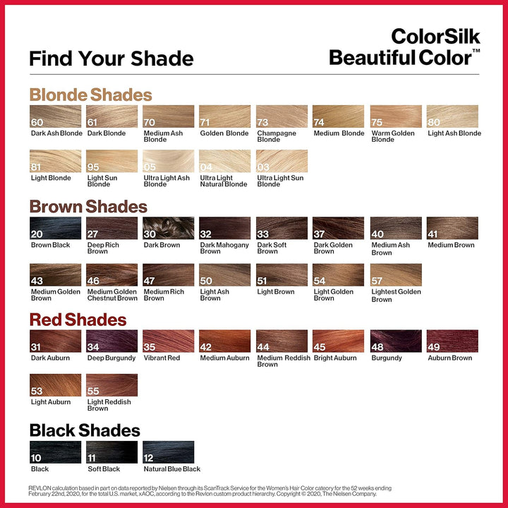 Revlon Colorsilk #60 Dark Ash Blonde Hair Dye 1 Unit (Packung mit 3) 60 Dark Ash Blonde 130 ml (3er
