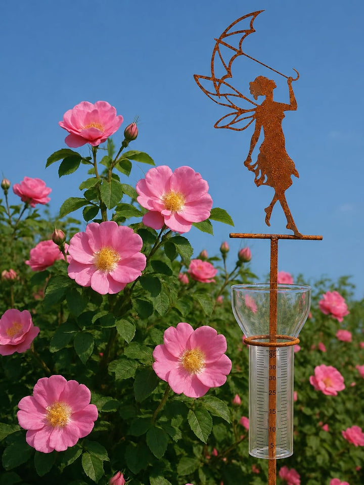 Pommerntraum ® | Regenmesser Meisenknödelhalter Niederschlagsmesser Pluviometer Wetterstation Edelro