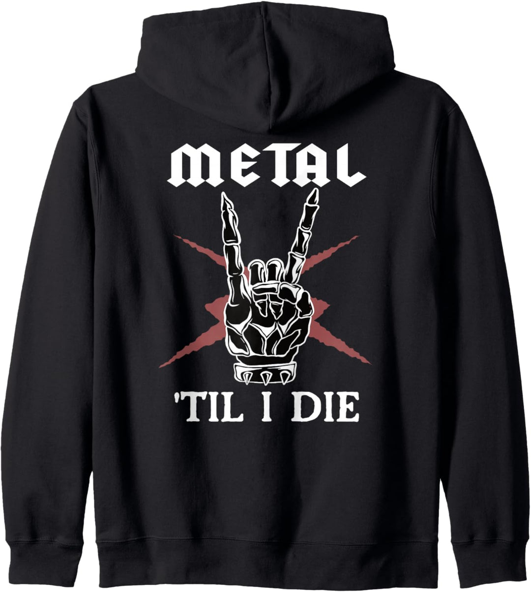 Metal Til I Die I Retro Metal I Heavy Metal Symbol Kapuzenjacke