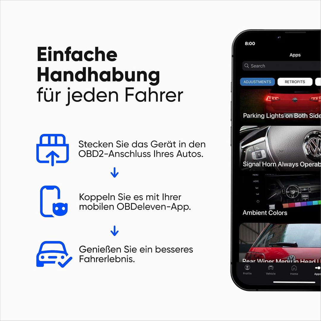 OBDeleven NexGen Bluetooth Diagnostic Code Reader Car Scanner for Daily and Advanced