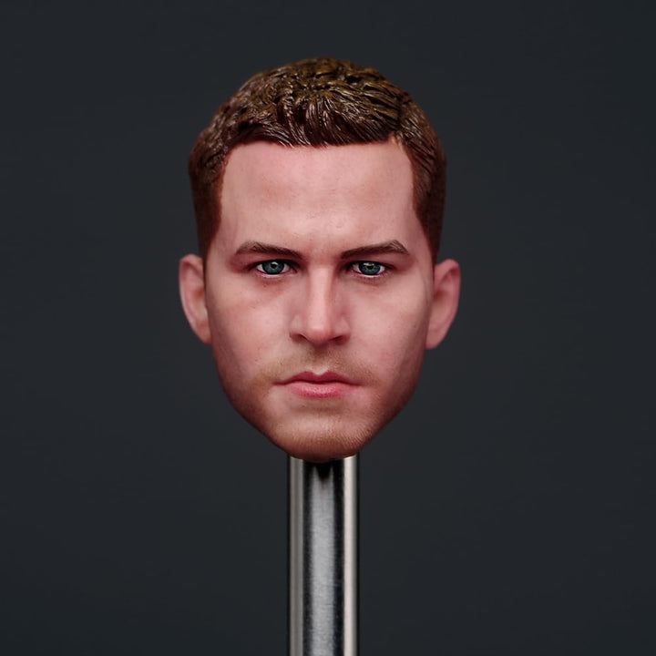 1/6 Massstab Männlich Kopf Skulptur, Paul Walker Europäischer Mann Kopf Geschnitzt für 12 Zoll Actio