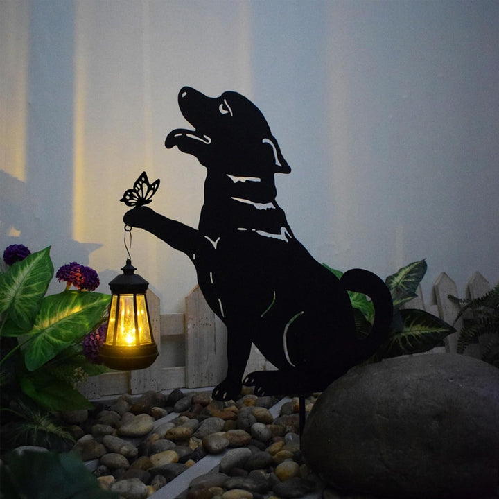 Hunde Pfahl Aus Metall, Dekorativer Hunde Pfahl für Draussen, Dekoratives Einweihung Ornament Aus Me