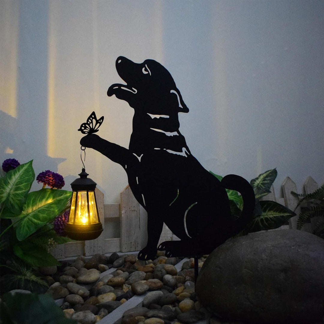 Hunde Pfahl Aus Metall, Dekorativer Hunde Pfahl für Draussen, Dekoratives Einweihung Ornament Aus Me