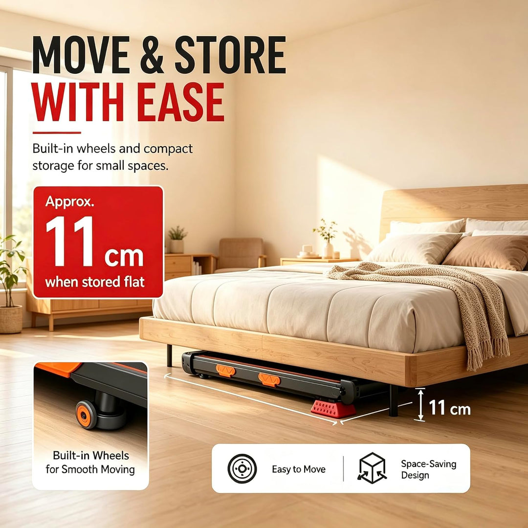 Walking Pad mit Steigung 12%, Laufband für Zuhause Klappbar Büro 120KG | Laufband Klappbar 10 KM/H,