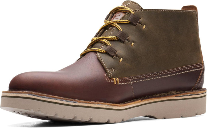 Clarks Herren Eastford Mid Chukka-Stiefel 40 EU Dark Brown Combination, 40 EU Dunkelbraune Kombi