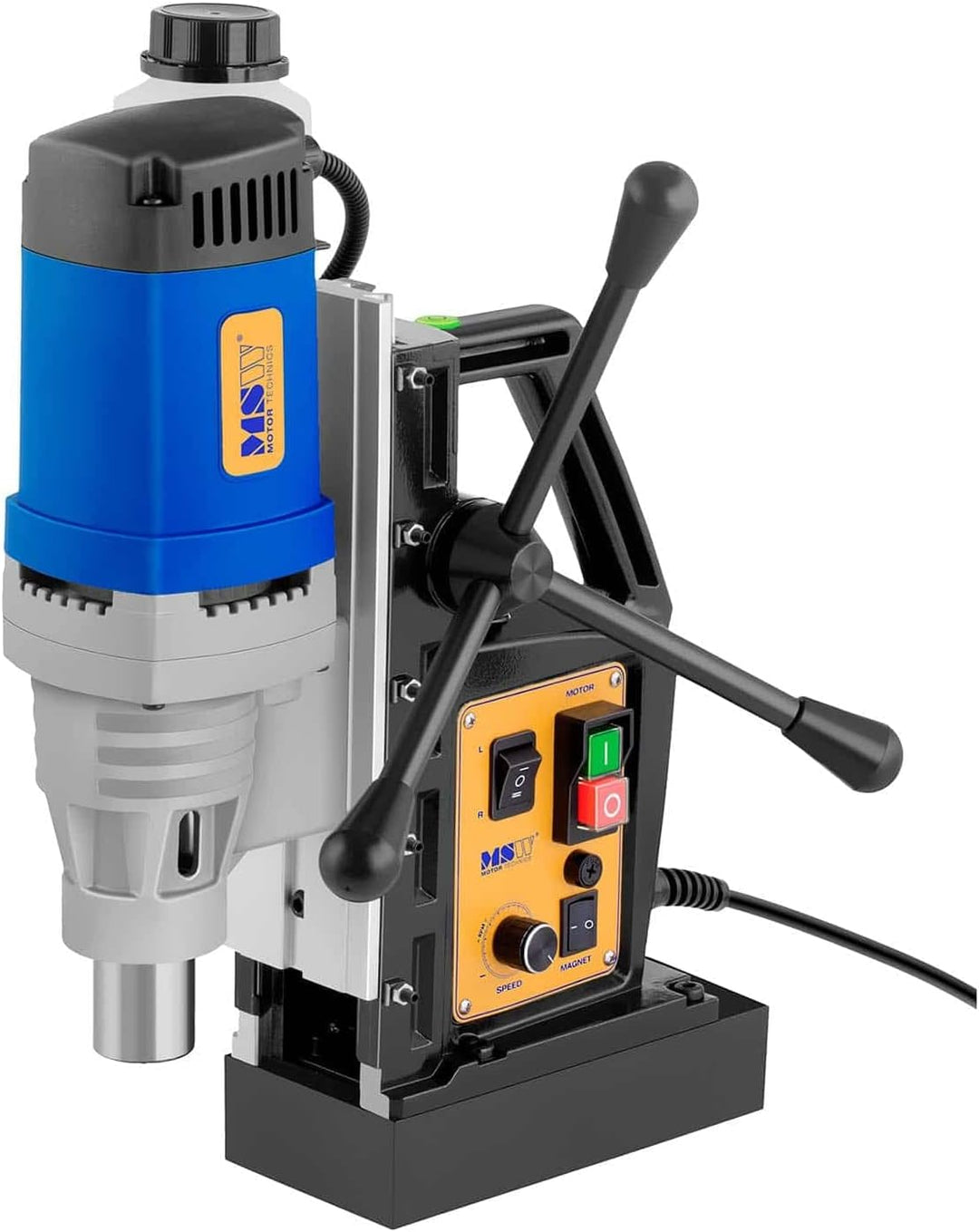 MSW Magnetbohrmaschine Kernbohrgerät 1680 W 13 800 N 370 U/min Bohrung max. Ø 60 mm Tiefe max. 50 mm