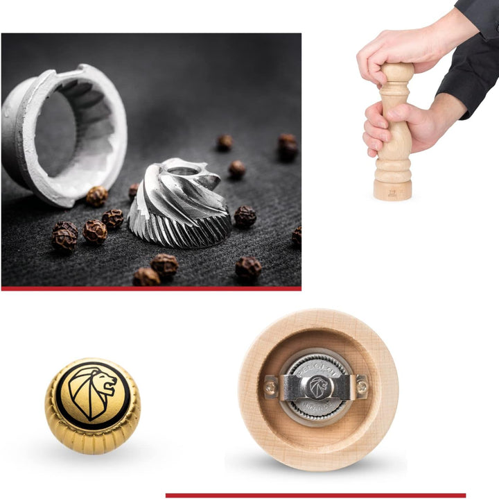 Peugeot Paris Manuelle Pfeffermühle, Klassische Mahlgradeinstellung, Höhe: 22 cm, Holz, Natur, 08704