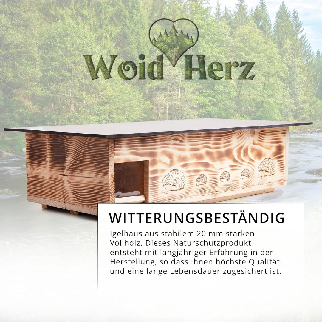 XXXL Igelhaus Neu (IG6) Igelhütte - Igelhaus mit Labyrintheingang und Rattenklappe - mit Boden und A