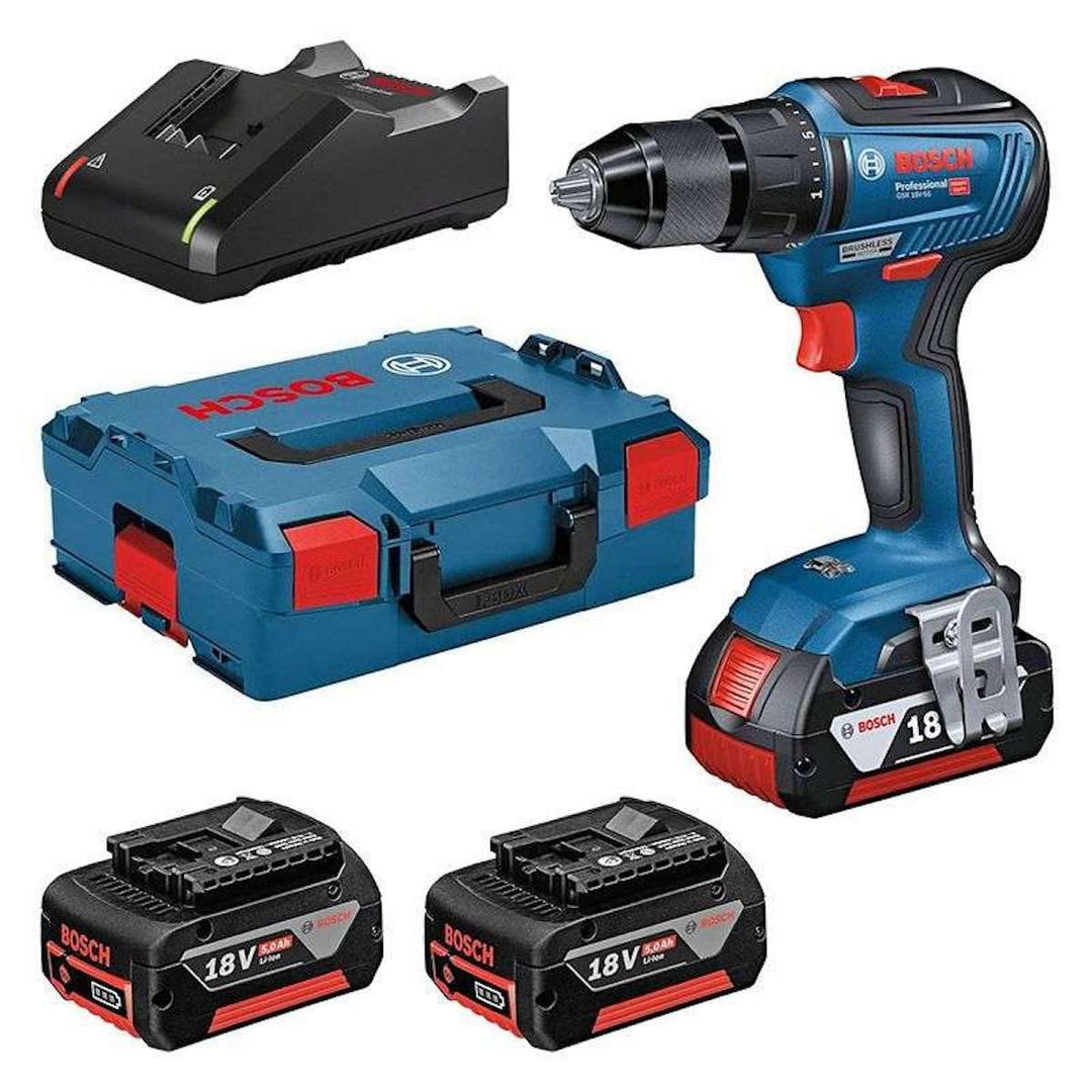 GSR 18V-55 GSR Schraubendreherbohrer + 3 x 5.0ah + Gal 18V-40 + L-Boxx Bosch-0615990L8D