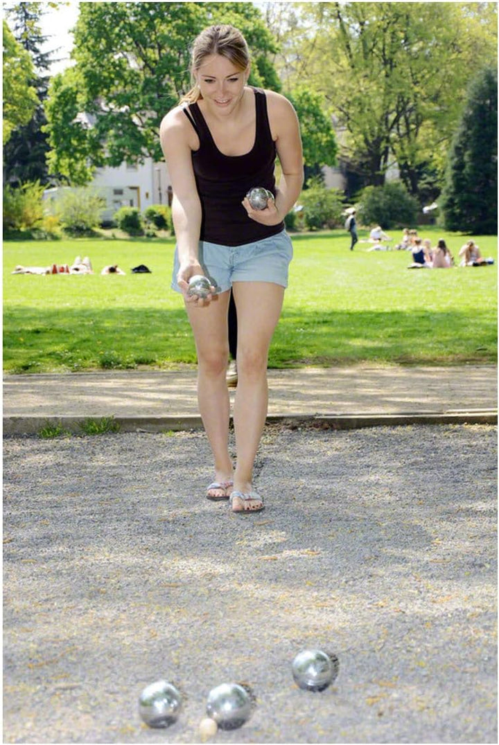 Boule-Set mit Nylontasche, glanzverchromt, 6 Stück