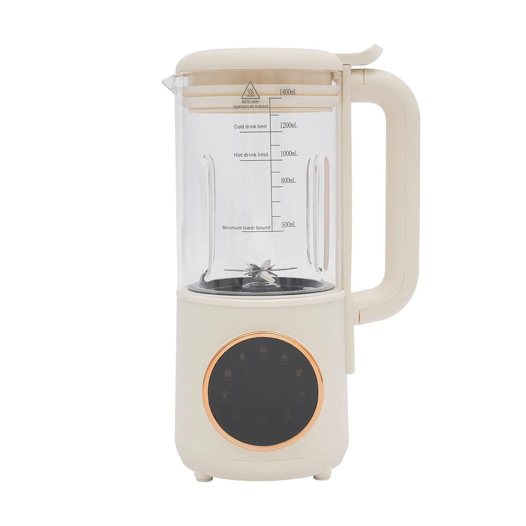 Nussmilchmaschine Pflanzenmilchbereiter, 1.4L Sojamilchmaschine mit Timer & Warmhaltefunktion, 6 Pro