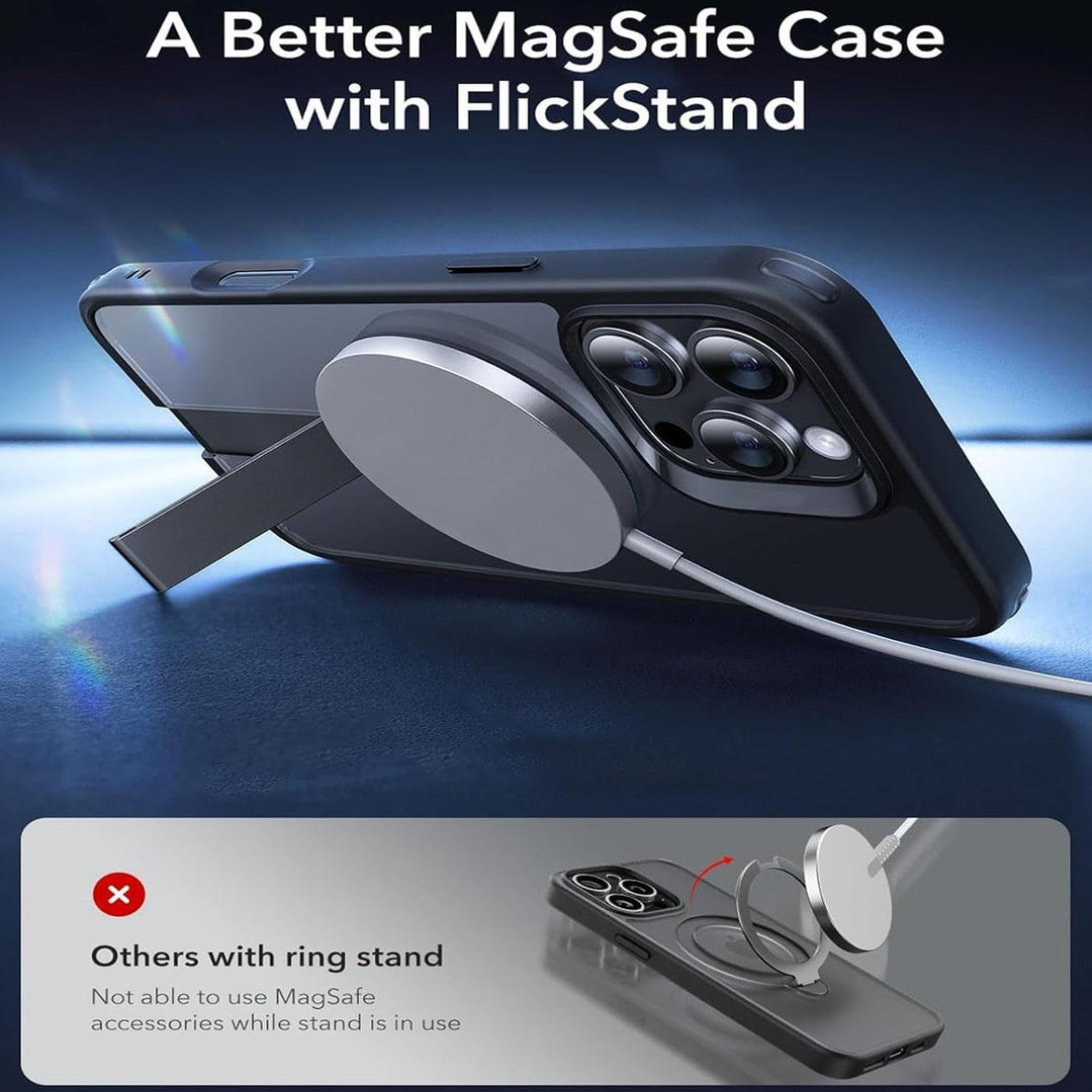 Verco Handyhülle für iPhone 13 Pro Max Hülle, Kompatibel mit Magsafe Metall Ständer Magnetisch Kamer