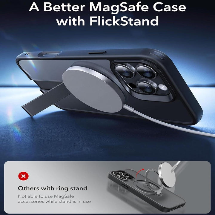 Verco Handyhülle für iPhone 13 Pro Max Hülle, Kompatibel mit Magsafe Metall Ständer Magnetisch Kamer