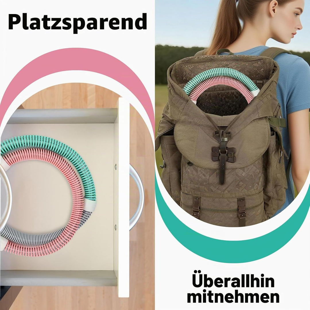 Hula Hoop Reifen Erwachsene,1,2 kg Fitness-Hula-Hoop-Reifen mit Gewicht,Klappbare Aufbewahrung, Weic