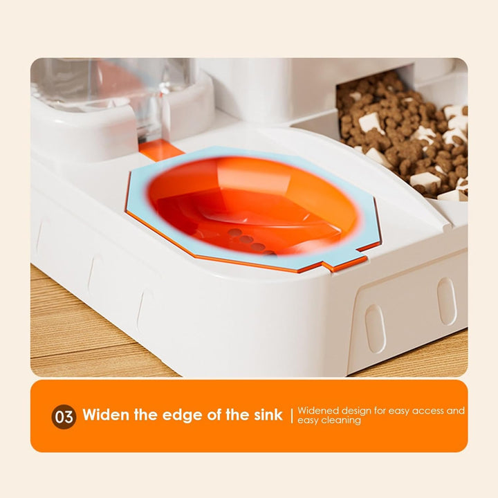 Futter- Und Wasserspender Für Katzen, Automatischer Futterautomaten Für Katzen & Kleine Hunde, 2 In