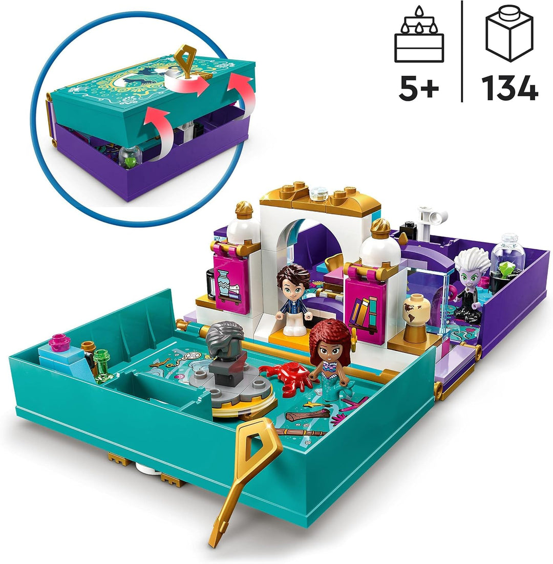 LEGO Disney Prinzessin Die kleine Meerjungfrau Märchenbuch Spielzeug zum Bauen für Kinder, Mädchen u