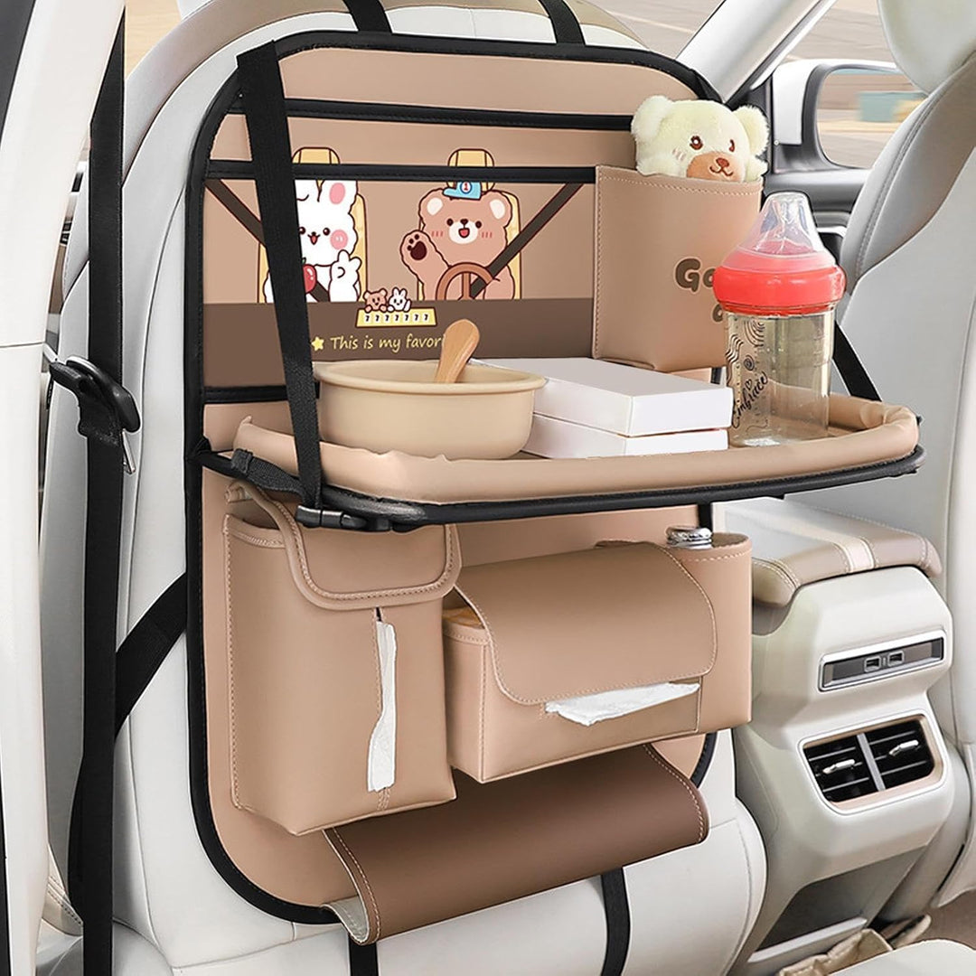Rücksitz-Organizer für Kinder Multifunktionaler wasserdichter rutschfester | Reise-Autositz-Tablett