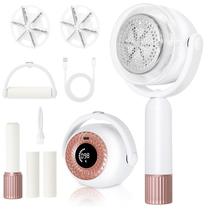 Fusselrasierer Elektrisch 2 in 1 Stoffrasierer mit Fusselrolle, Fusselentferner Elektrisch mit 3 Höh