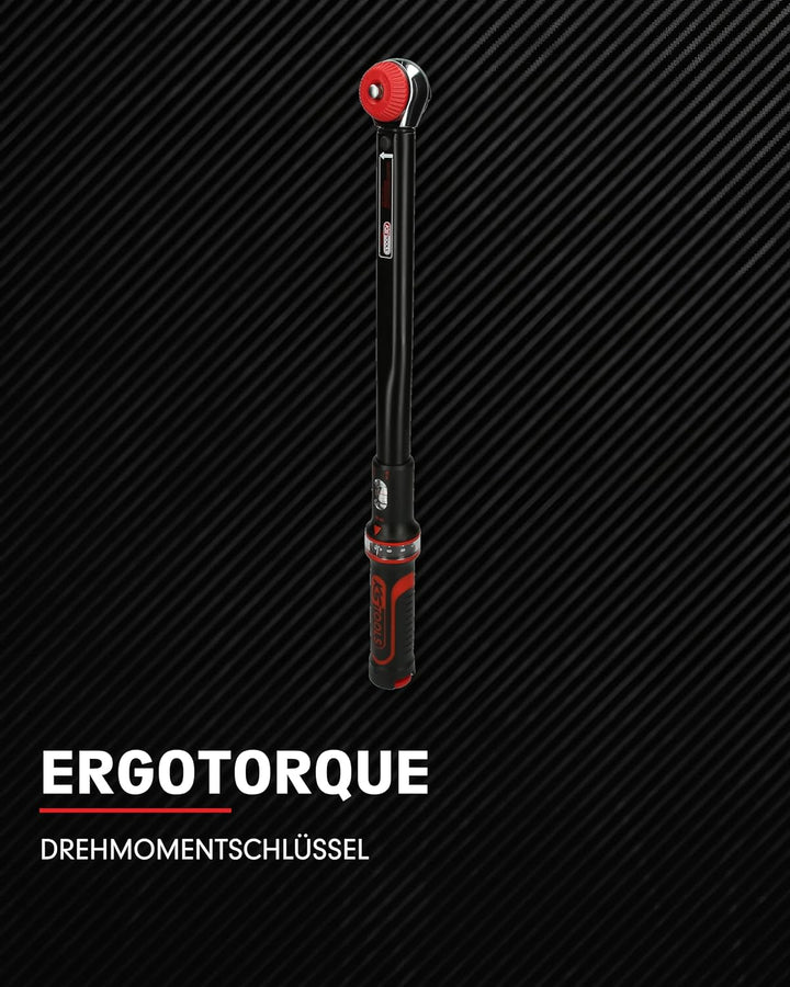 KS Tools Ratschen Drehmomentschlüssel 1/2 Zoll Drehknopf ERGOTORQUEprecision 516.1432 I 20-100 Nm I