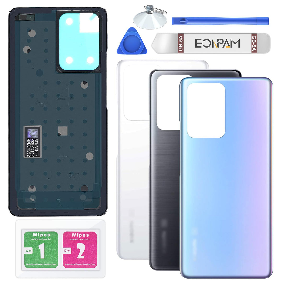 Eonpam Akkudeckel für Xiaomi Mi 11T / Mi 11T Pro Rückseite Glas Original Backcover Back Glas Ersatz