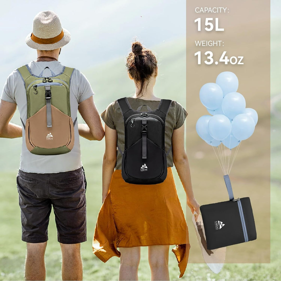 UtiaMiaoGonGo 15L Wanderrucksack Kleiner Damen Herren Leichter Faltbarer Daypack Tagesrucksack Trekk