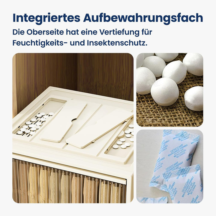 Heikoeco® Faltbarer Schrank Organizer Kleiderschrank, stapelbare Schubladenboxen aus hochwertigem Po