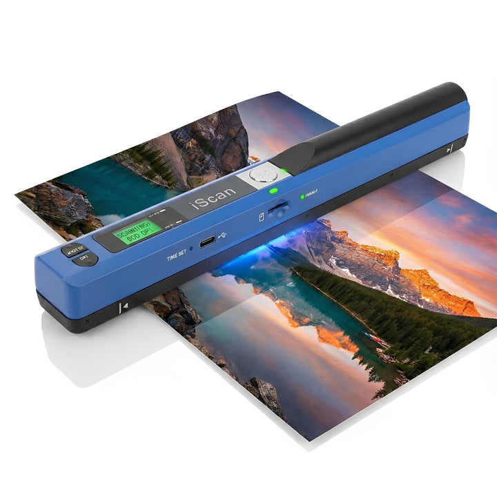 Elprico Tragbarer Scanner, Handheld-A4-Dokumentenscanner mit 900 DPI Auflösung, JPEG- und PDF-Modi,