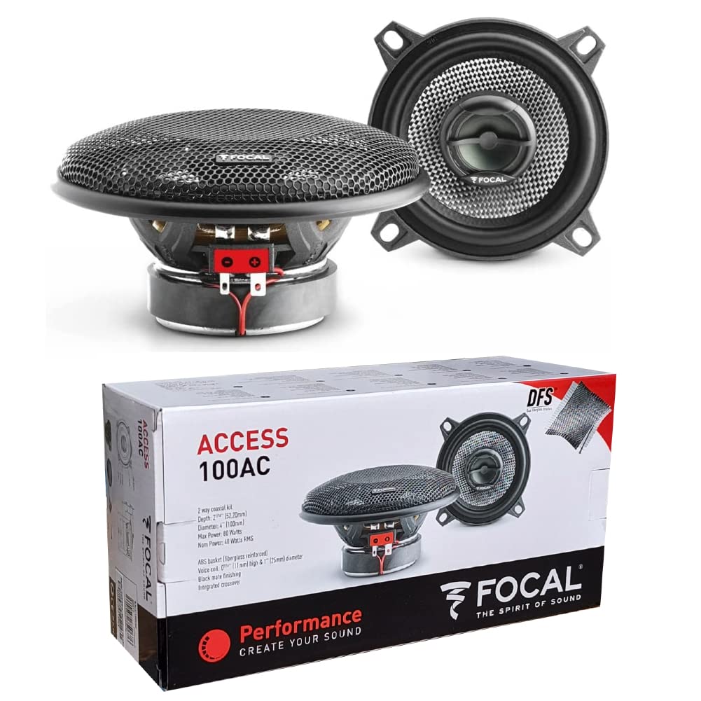 2 Koaxiallautsprecher kompatibel mit Focal Access 100AC 100 AC 2-Wege 10 cm 100 mm 4 "Durchmesser 40