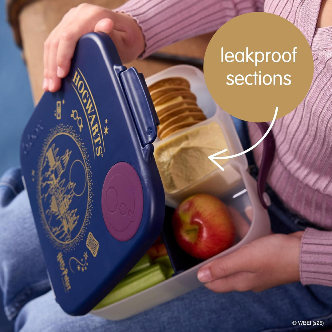 b.box Harry Potter by Brotdose Kinder mit Fächern | Jumbo Bento Box mit 4 Fächern (2 Auslaufsicher),