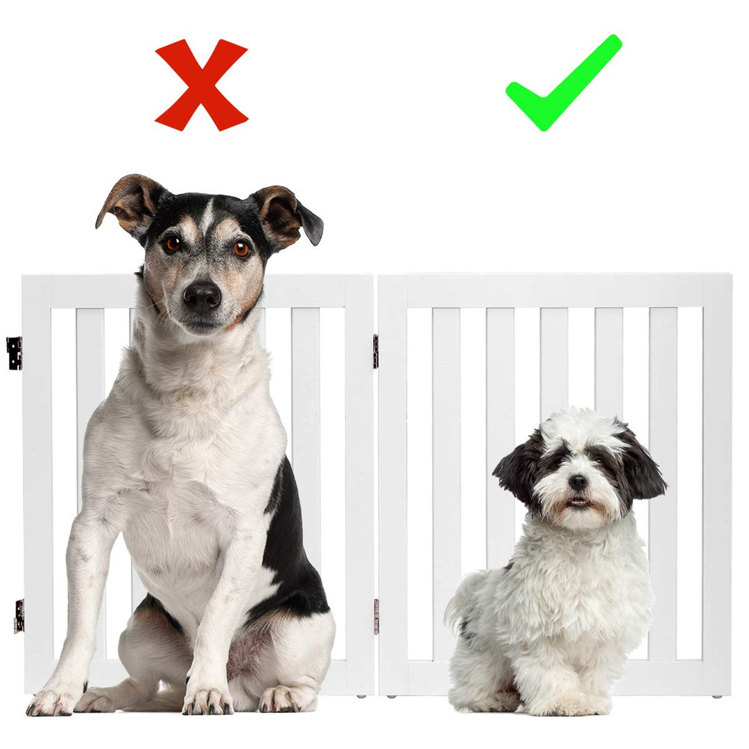 GYMAX 60 cm Hoch Hunde Absperrgitter, Faltbarer & Verstellbarer Schutzgitter mit 360° Hardware-Schar