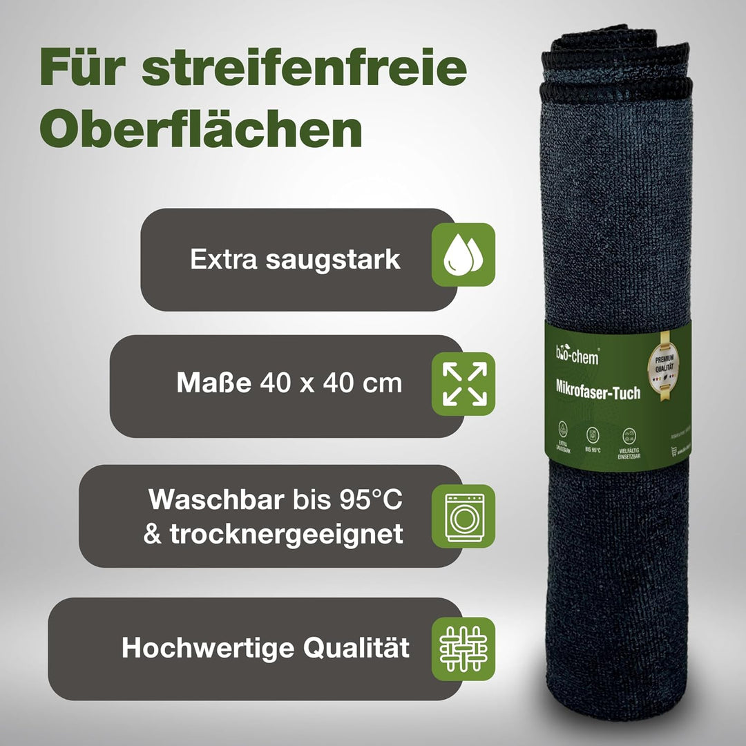 bio-chem Yogamatten-Reiniger - 4x 750 ml inkl. Mikrofasertuch - für Kunststoff- Kork und Textilmatte