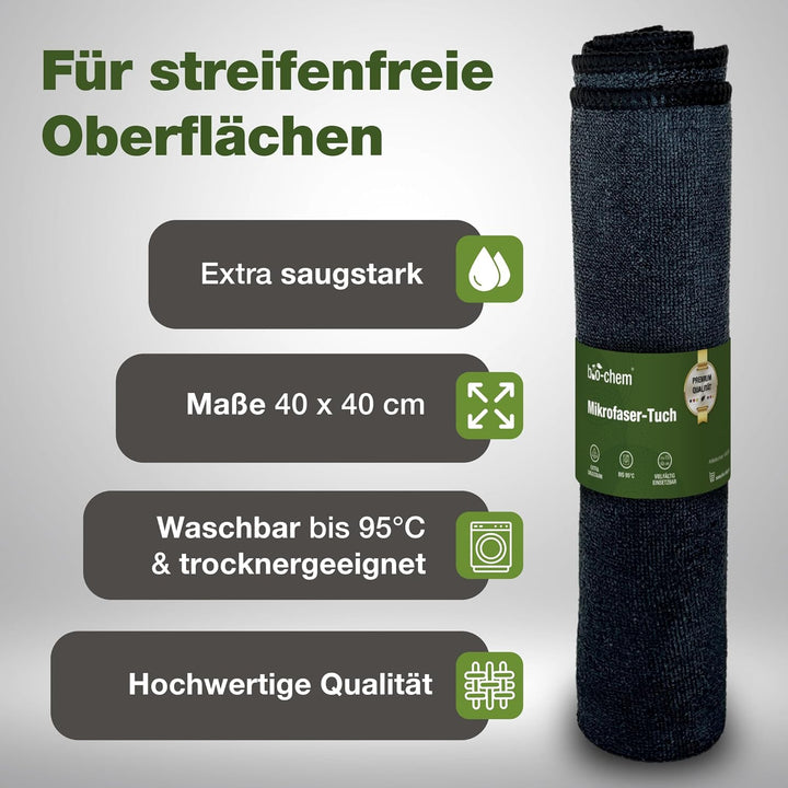 bio-chem Yogamatten-Reiniger - 4x 750 ml inkl. Mikrofasertuch - für Kunststoff- Kork und Textilmatte