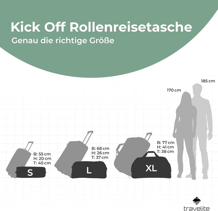 Travelite Reisetasche mit Rollen gross, D'anthrazit (Grau)
