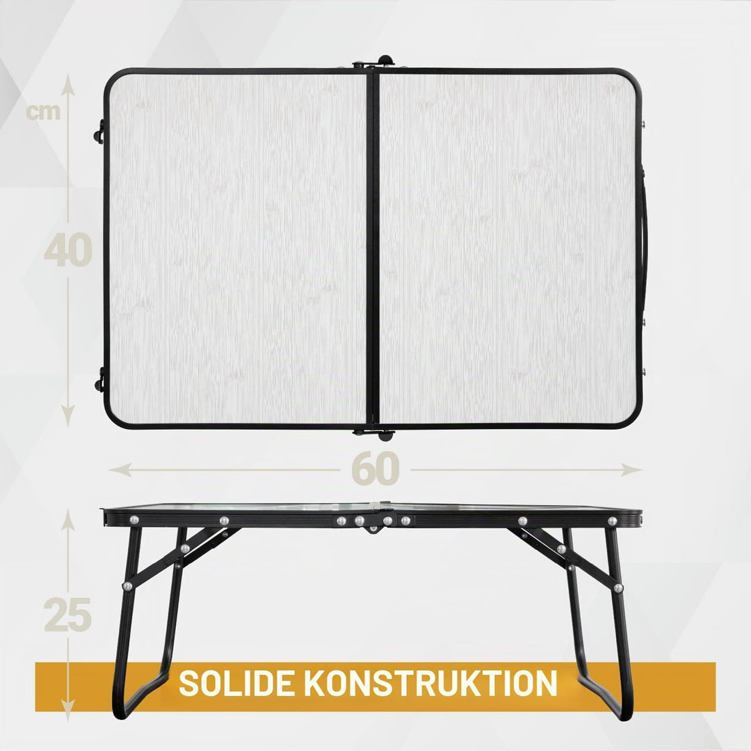 Campingtisch Tamme, Kleiner Falttisch aus Aluminium, Wetterfest für Garten, Camping und Reisen, 60 x