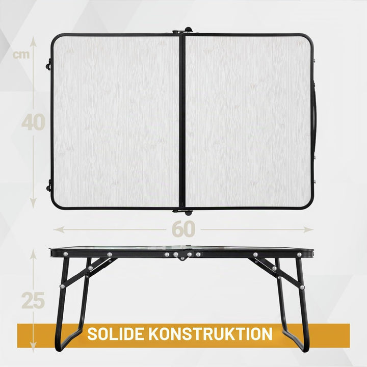 Campingtisch Tamme, Kleiner Falttisch aus Aluminium, Wetterfest für Garten, Camping und Reisen, 60 x