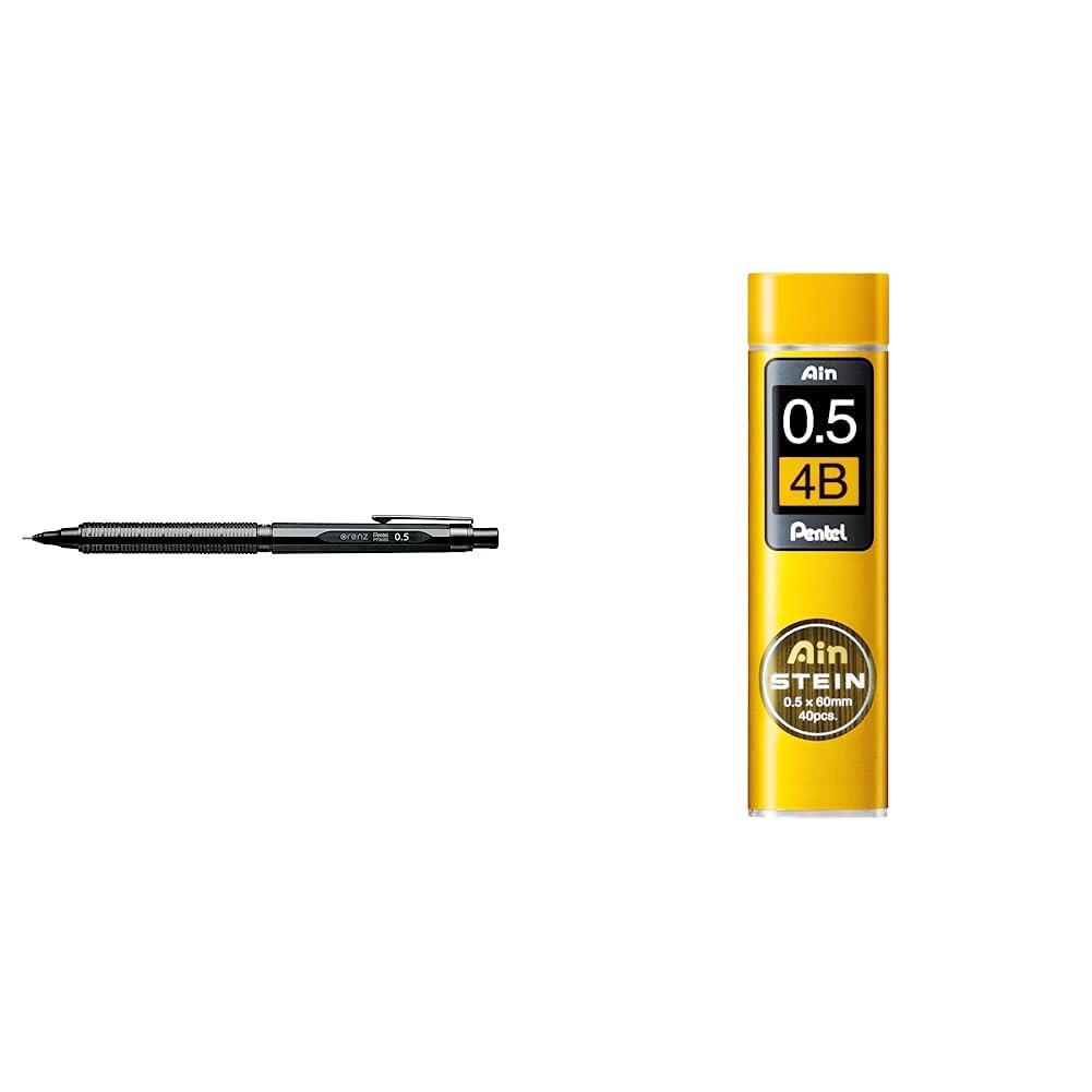 Pentel PP3005-A ORENZNERO Druckbleistift mit automatischem Minenvorschub, bruchsichere Mine, schwarz