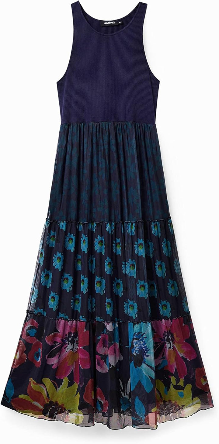 Desigual Damen Dress XS Blau, XS Blau