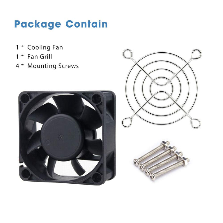 GDSTIME 60mm Lüfter 12V Lüfter 60 x 25mm PC Lüfter Dual Kugellager 60mm Computerlüfter 6CM Gehäuselü