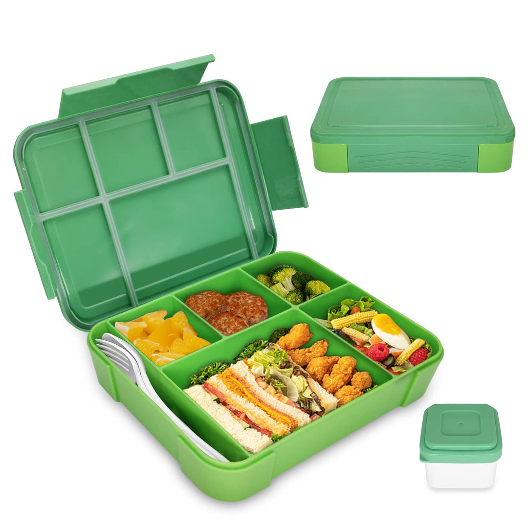 IJIAMY Brotdose Kinder mit Fächern, 1300ml Jausenbox Kinder, Auslaufsicher Bento Box, Lunchbox Kinde