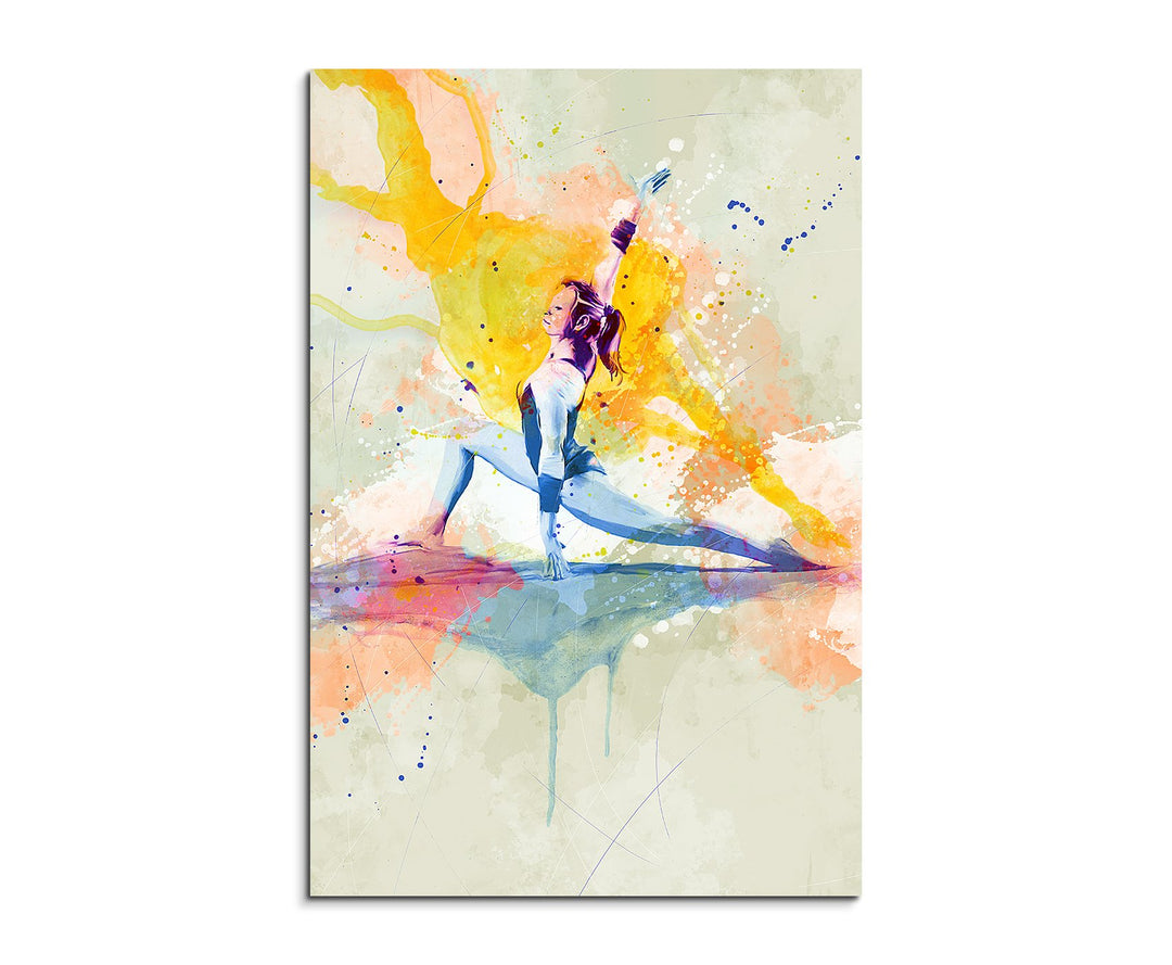 Turnen X 90x60cm Wandbild SPORTBILD Aquarell Art tolle Farben von Paul Sinus