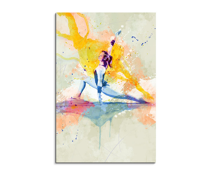 Turnen X 90x60cm Wandbild SPORTBILD Aquarell Art tolle Farben von Paul Sinus