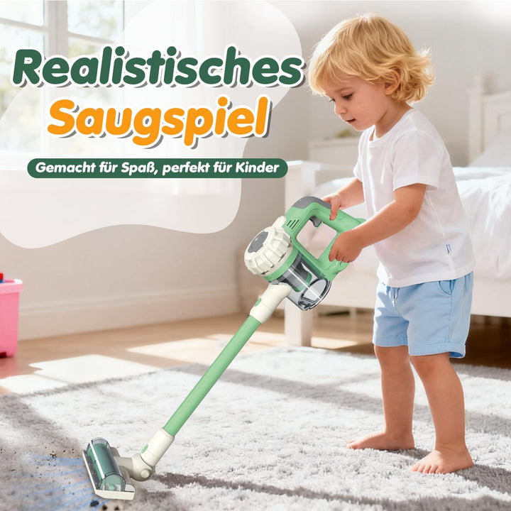 VARANO Spielzeug-Staubsauger für Kinder, Kinderstaubsauger mit echter Funktion, Staubsauger-Spielzeu