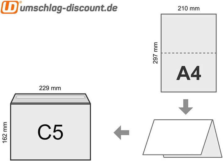 umschlag-discount – perlmuttfarbene Briefumschläge ohne Sichtfenster für hochwertige Sendungen, Einl