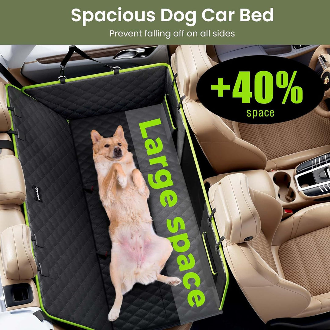 pecute Hundedecke Auto Rückbank mit Harter Unterseite 133 * 62 cm,2025 Verbesserte Materia, 3-in-1 S