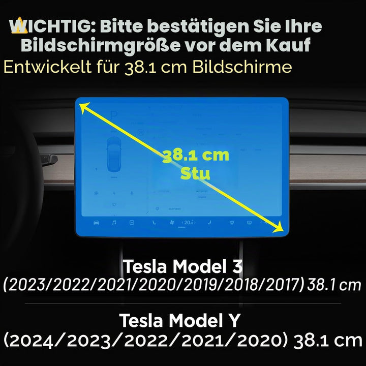 Spigen Glas.tR EZ Fit Schutzfolie kompatibel mit Tesla Model 3 / Y, Schablone für Installation entha