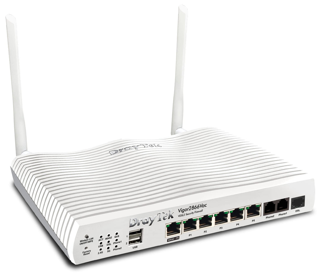DrayTek Vigor 2866Vac - G.Fast Dual-WAN Modem Security VPN Firewall Router, Vigor 2866Vac