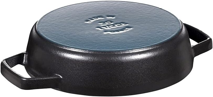 Staub Bratpfanne mit zwei Griffen, Induktionsgeeignet, Gusseisen, Schwarz, 20 cm, 1 Einheiten 20 cm