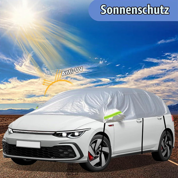 CICMOD Halbgarage Auto, Winter Autoabdeckung für EIS Sonne Staub Schutz Halbgarage Auto Abdeckplane